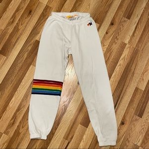 Aviator Nation rainbow striped sweats